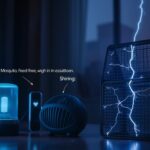 Nowoczesne technologie w walce z komarami – lampy, ultradźwięki i pułapki elektryczne.