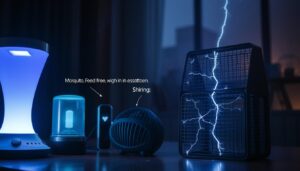 Nowoczesne technologie w walce z komarami – lampy, ultradźwięki i pułapki elektryczne.